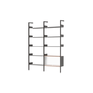 &Tradition Rombe IF1 &IF6 Shelving Configuration C Lacquered Walnut/Anthracite