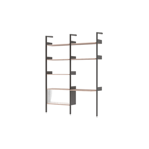 &Tradition Rhomb IF2 &IF6 Shelving Configuration D Lacquered Walnut