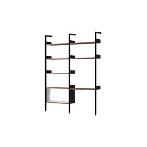 &Tradition Rhomb IF2 &IF6 Shelving Configuration D Lacquered Walnut