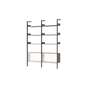 &Tradition Rombe IF3 &IF6 Shelving Configuration E Lacquered Walnut/Anthracite