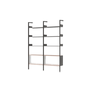 &Tradition Rhomb IF3 &IF6 Shelving Configuration E Lacquered Walnut
