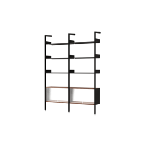 &Tradition Rombe IF3 &IF6 Shelving Configuration E Lacquered Walnut/Anthracite