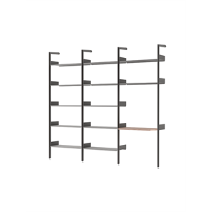&Tradition Rhomb IF1 &IF4 & IF5 Shelving Configuration G Lacquered Walnut/Anthracite
