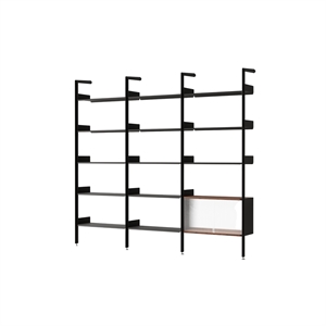 &Tradition Rombe IF1 &IF4 & IF6 Shelving Configuration H Lacquered Walnut/Anthracite