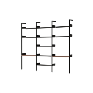 &Tradition Rombe IF2 &IF4 & IF5 Shelving Configuration In Lacquered Walnut/Anthracite