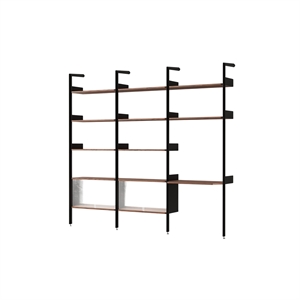 &Tradition Rhomb IF3 &IF5 & IF6 Shelving Configuration J Lacquered Walnut