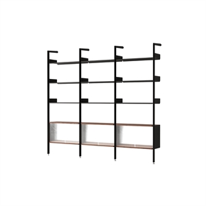 &Tradition Rombe IF3 &IF6 & IF6 Shelving Configuration K Lacquered Walnut/Anthracite