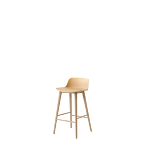 &Tradition Rely HW118 Bar Stool Low Back Lacquered Oak/ Beige Sand