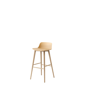 &Tradition Rely HW123 Bar Stool Low Back Lacquered Oak/ Beige Sand