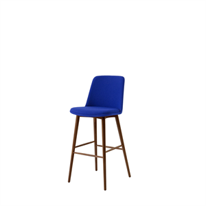 &Tradition Rely HW136 Bar Stool High Back Lacquered Walnut/Hallingdal 753