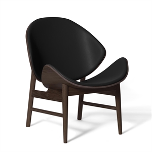 Warm Nordic The Orange Armchair with Seat and Back Upholstery Black/Smoked Oak