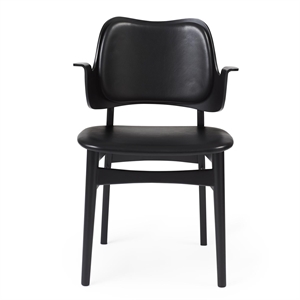 Warm Nordic Gesture Dining Chair with Seat and Back Upholstery Black Stained Birch/Prescott 207