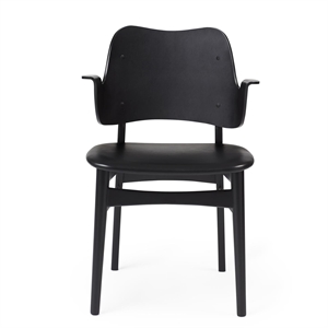 Warm Nordic Gesture Dining Chair with Seat Upholstery Black Black Birch/Prescott 207