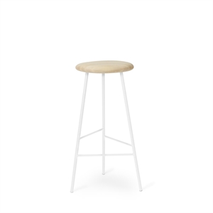 Warm Nordic Pebble Bar Stool H76 Ash/ White