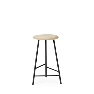 Warm Nordic Pebble Bar Stool H65 Ash/ Black