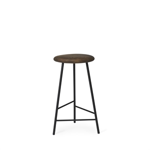 Warm Nordic Pebble Bar Stool H65 Smoked Oak/ Black