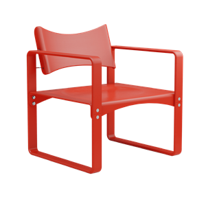 Verner Panton Series 270 F Dining Chair With Armrests Red