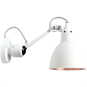 Lampe Gras N304 Wall Lamp White & White/ Copper On/Off