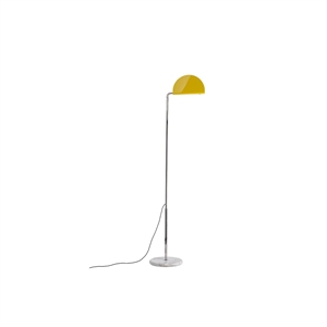 DCWéditions Mezzaluna Floor Lamp Chrome/ Yellow