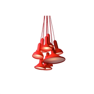 Established & Sons TORCH LIGHT BUNCH S10 Pendant H180 Red