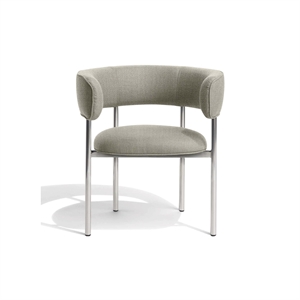 Furniture Copenhagen Font Dining Chair with Armrests Vidar 222/Polished Steel Frame