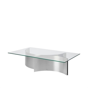 Kristina Dam Studio Curated Coffee Table Brushed Stainless Steel/ Glass