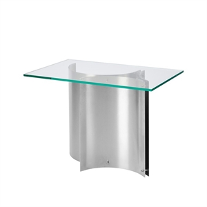Kristina Dam Studio Curated Side Table Brushed Stainless steel/ Glass