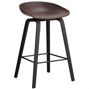 HAY AAS32 Bar Stool H65 Black/ Raisin