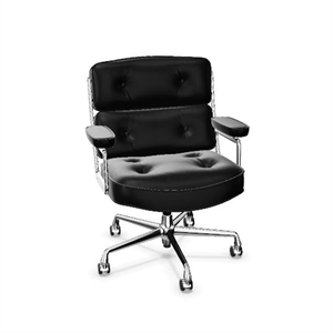 Vitra Lobby ES 104 Office Chair With Swivel, Armrest & Tilt Mechanism Nero/ Chrome