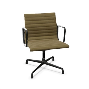 Vitra Aluminum EA 108 Office Chair With Swivel Hopsak Mustard/Dark Grey/Deep Black
