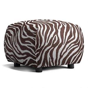 Decotique Le Petite Pouf Zebra/ Brown/ White