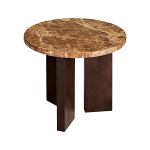 Decotique Eden Side Table Ø50 Brown Stone/ Dark Oak