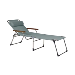 Fiam Amigo Sunbed With Armrests Sage Green