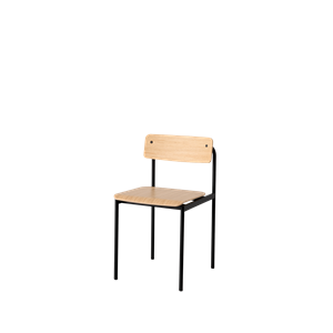 Moebe Offset Dining Chair Black/ Lacquered Oak