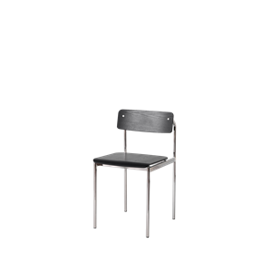 Moebe Offset Dining Chair Chrome/ Black