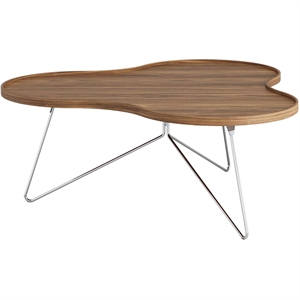 Swedese Flower Mono Coffee Table 114x45 Chrome/ Walnut