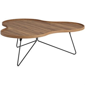 Swedese Flower Mono Coffee Table 90x39 Black/ Walnut