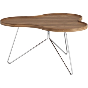 Swedese Flower Mono Coffee Table 90x45 Chrome/ Walnut