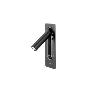 Marset Ledtube Wall Lamp With USB Black