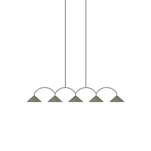 Globen Lighting Curve 5 Pendant Green