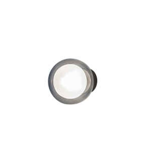 TOOY Nabila 552.41 Wall/ Ceiling Light Matt Black/ Black Chrome with Smoked Glass