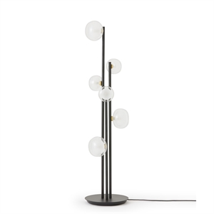 TOOY Nabila 552.66L Floor Lamp Black/ Brushed Brass/ Clear Glass