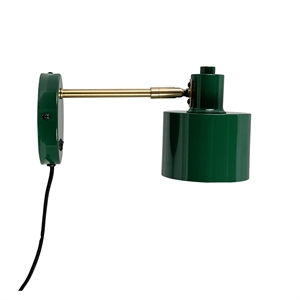 Dyberg Larsen Ocean Wall Lamp Dark Green/ Brass