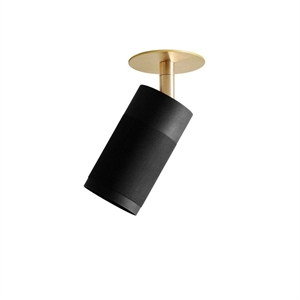 Thorup Copenhagen Patrone Recessed Ceiling Light Black Burnished Brass/ Brass Clip-Fit