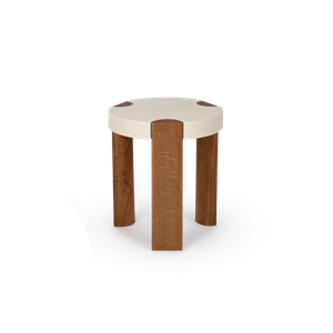 Mazo Fer Side Table Ø45 White/Oak