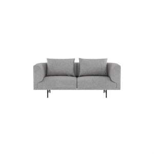 Vipp Chimney 2-Seater Sofa Brook Gray Melange/ Black