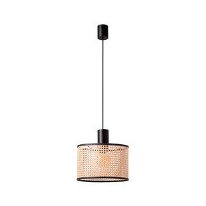 Faro MAMBO 320 Pendant Matt Black/ Rattan