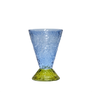 Hübsch Abyss Vase Light Blue/ Olive
