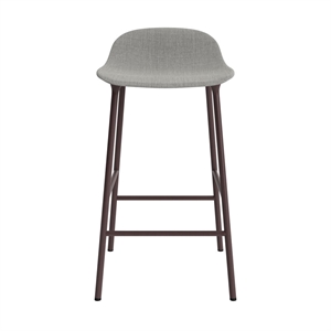 Normann Copenhagen Form Bar Stool 65 cm Upholstered Group 2 Brown/ Steel