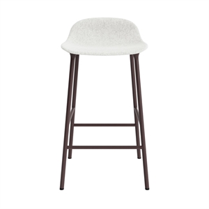 Normann Copenhagen Form Bar Stool 65 cm Upholstered Group 5 Light Gray/ Steel